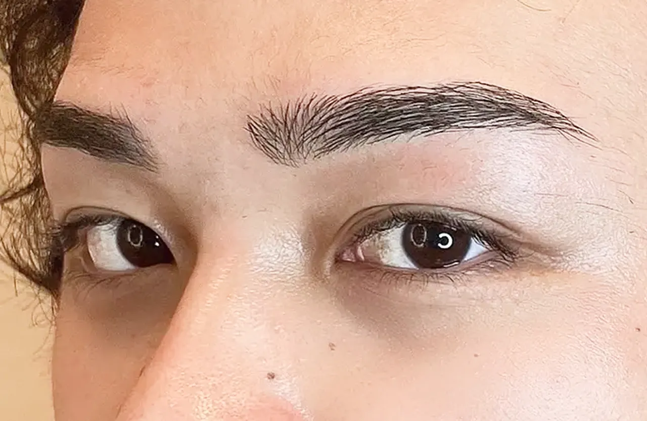 男性施術後のアイブロウ写真